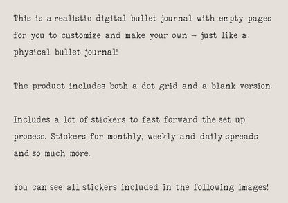 Aesthetic Digital Bullet Journal - Ware of Stockholm