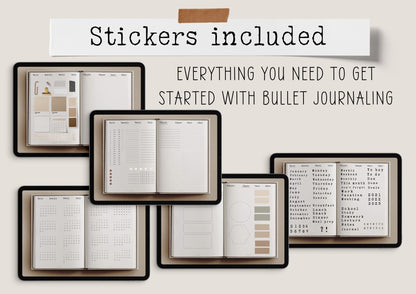 Realistic Digital Bullet Journal with Stickers & Templates. – Ware of  Stockholm