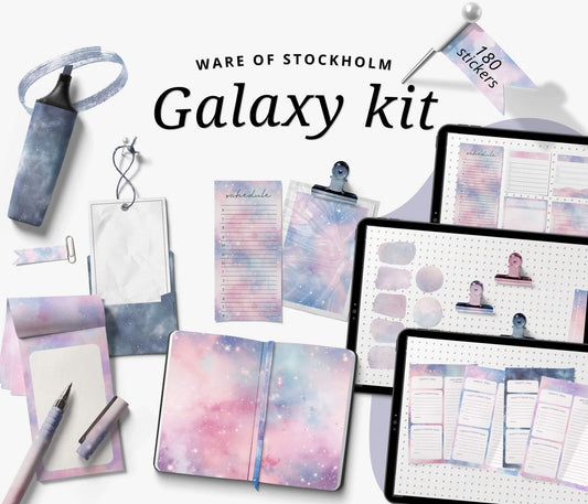 Digital Sticker stationary kit - Galaxy - Ware of Stockholm