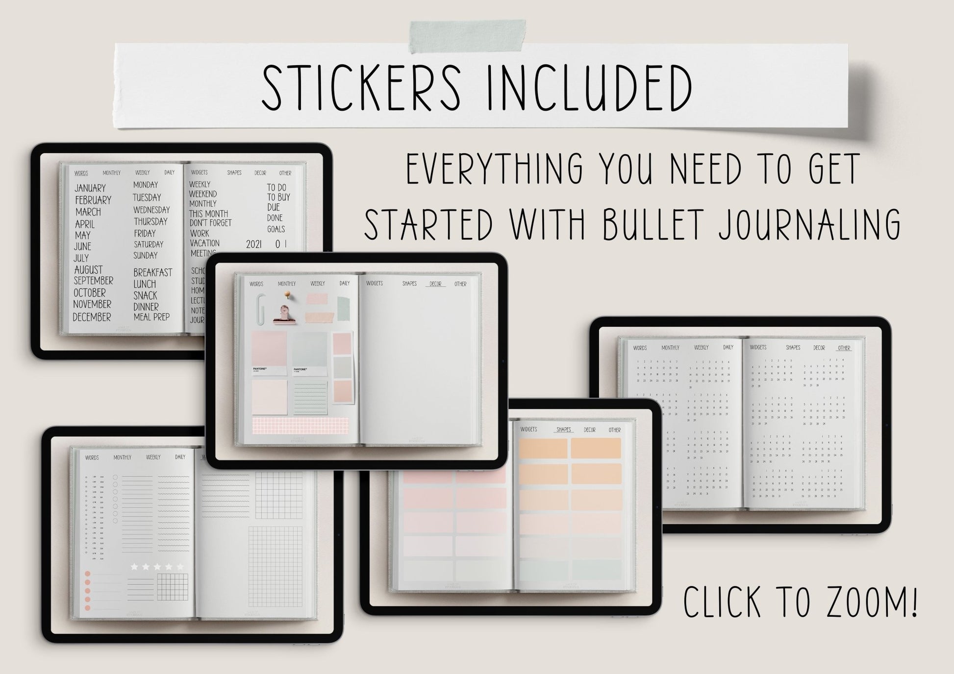 Every Day (1-31) Stickers for Planners & Bullet Journals - Chocolate Musings