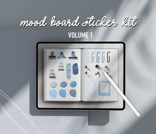 Mood Board Sticker Kit - Blue - Ware of Stockholm