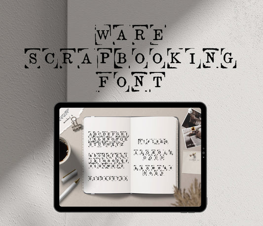 WARE Scrapbooking Font - Ware of Stockholm